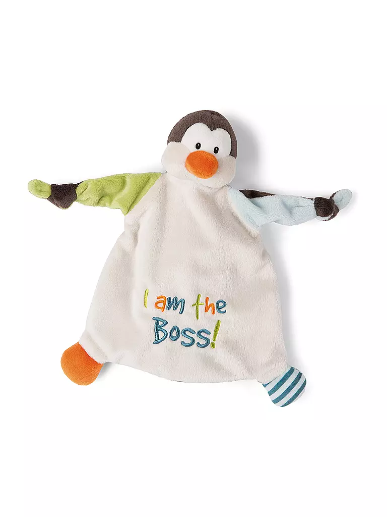 NICI | Schmusetuch - Pinguin - I am the Boss | bunt