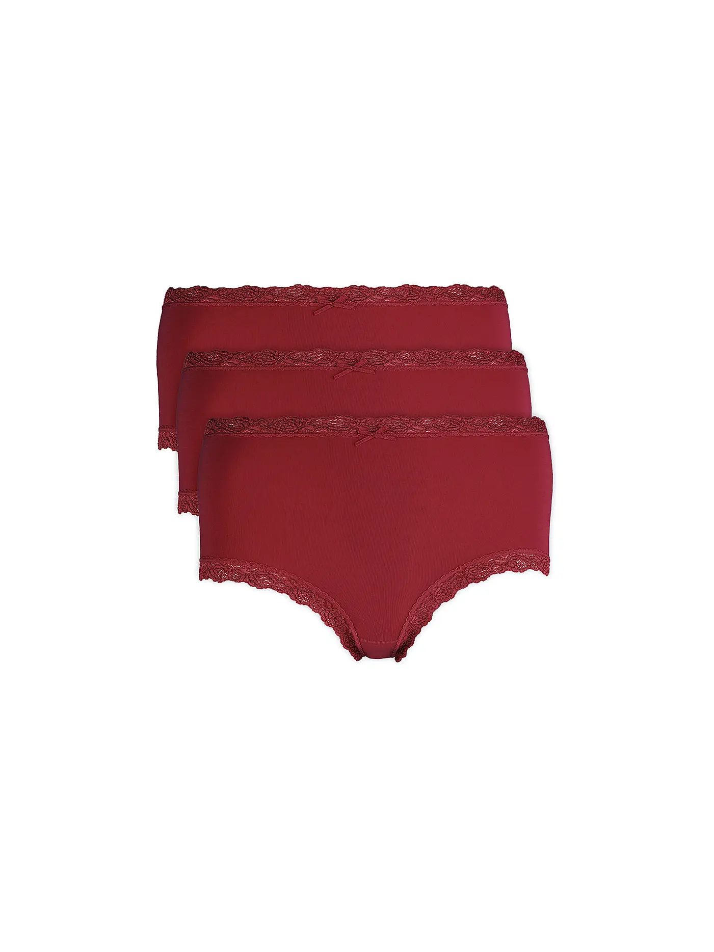 NINA VON C | Taillenslip 3er-Pkg. schwarz | rot