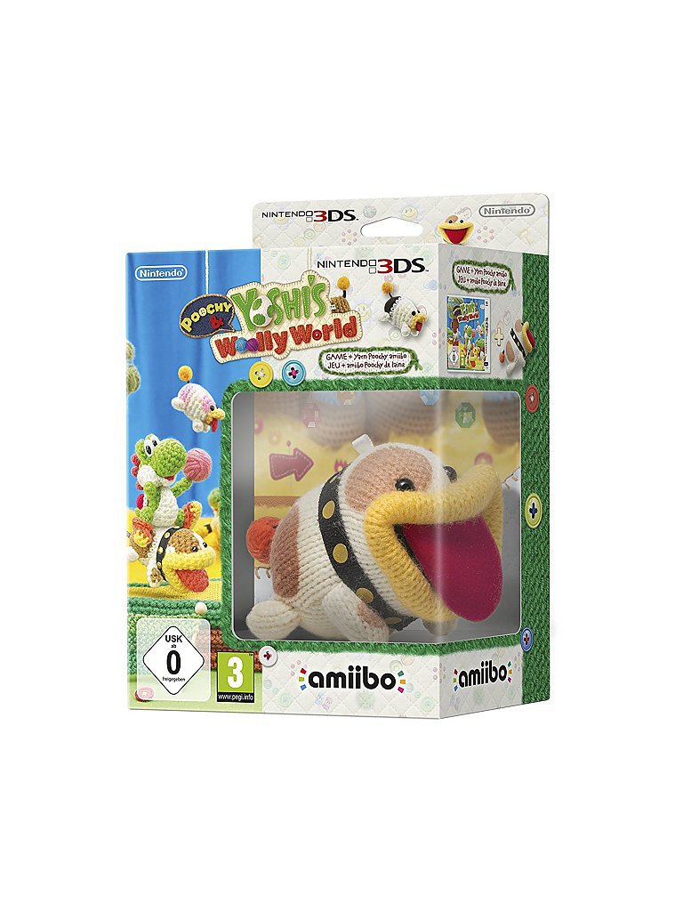 NINTENDO 3DS Poochy & Yoshis Woolly World inklusive amiibo Woll-Schnuffel