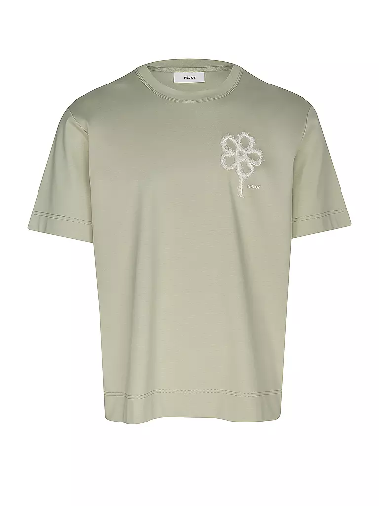 NN.07 | T-Shirt PEDRO EMB  | hellgrün