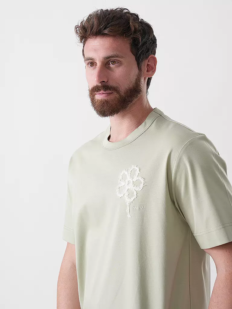 NN.07 | T-Shirt PEDRO EMB | hellblau