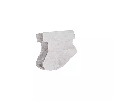 NOPPIES Baby Socken 2er Pkg taupe mel