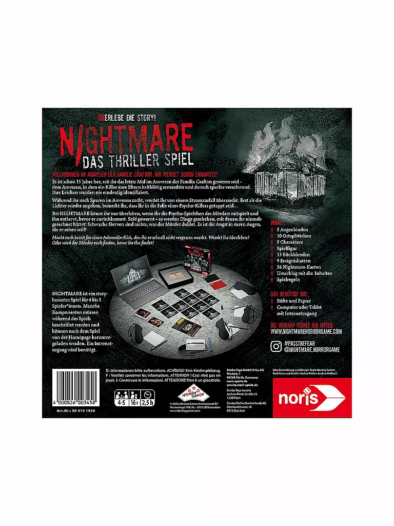 NORIS | Nightmare - Das Thriller Spiel | keine Farbe