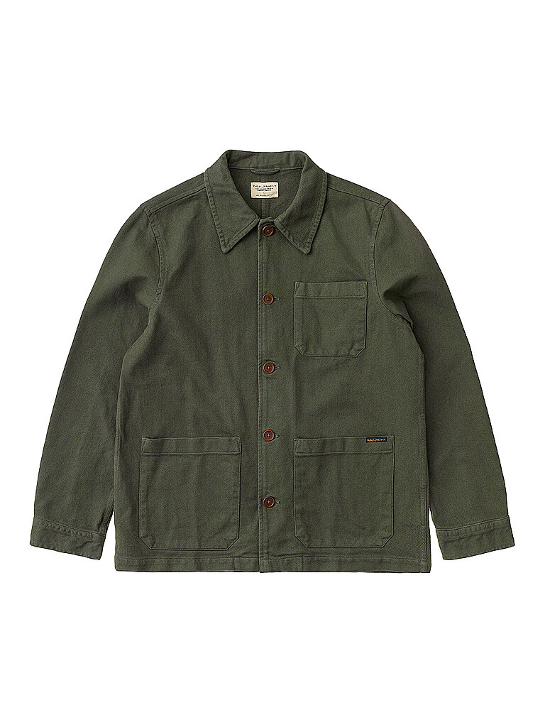 NUDIE JEANS Overshirt Barney grün | S