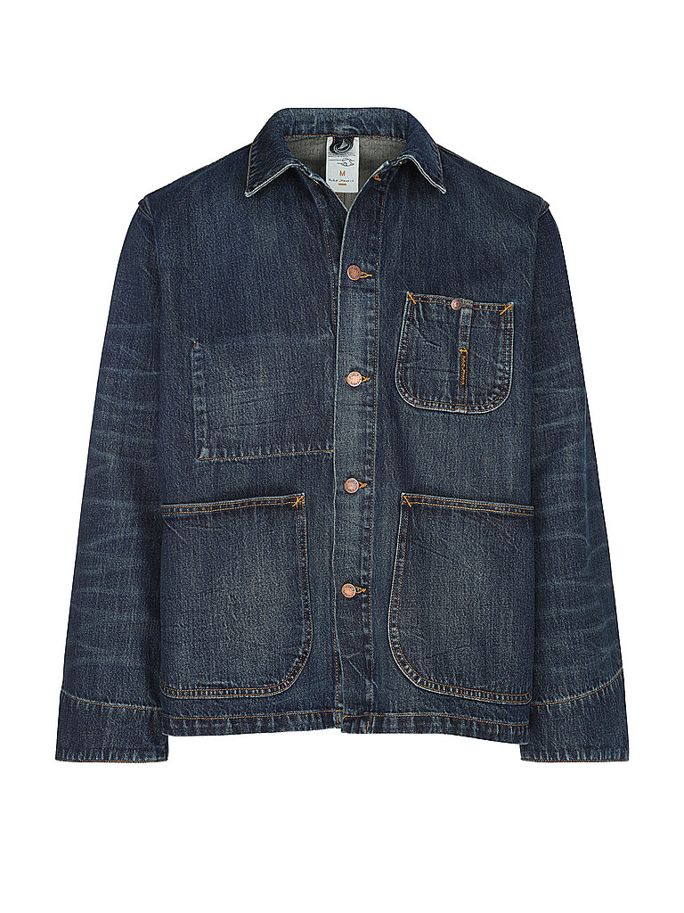 NUDIE JEANS Jeansjacke HOWIE CHORE  blau | S