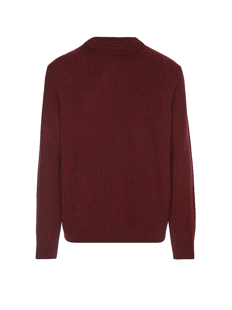 NUDIE JEANS Pullover AUGUST dunkelrot | S