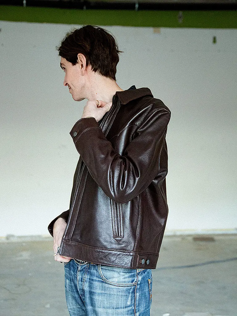 NUDIE JEANS | Lederjacke JOPPE WESTERN | 