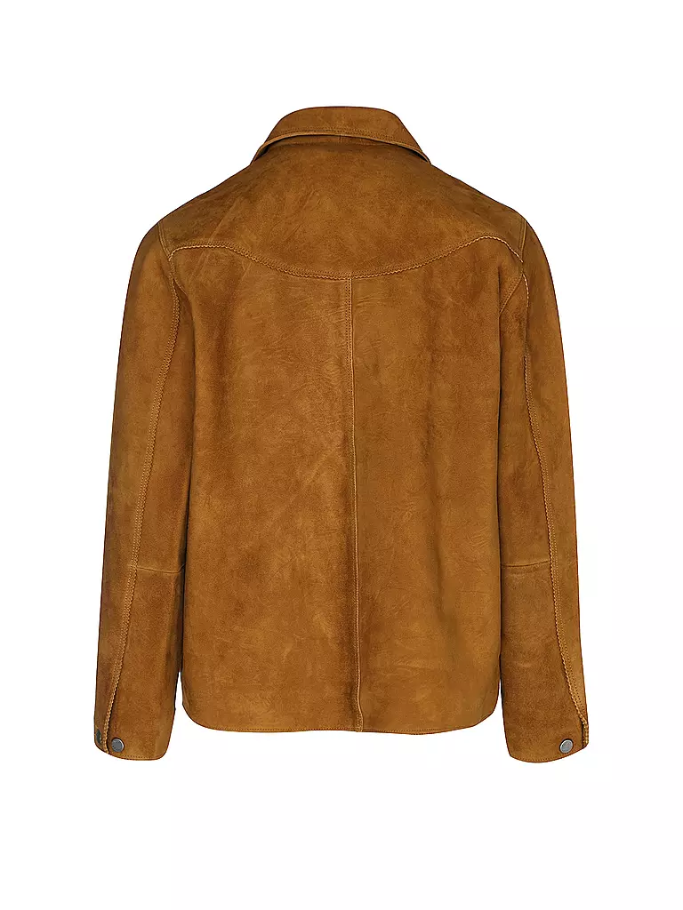 NUDIE JEANS | Lederjacke MUDDY | camel