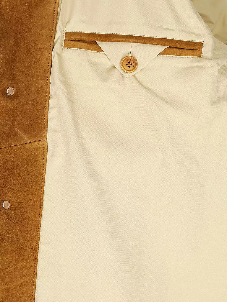 NUDIE JEANS | Lederjacke MUDDY | camel