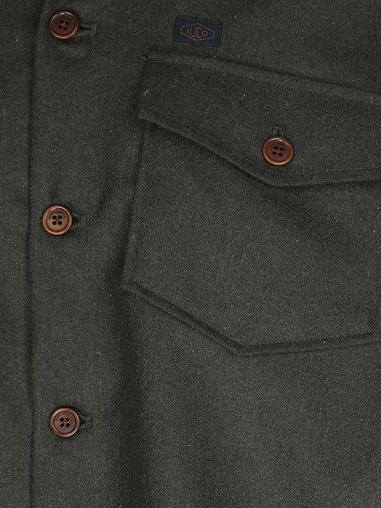 NUDIE JEANS | Overshirt  | dunkelgrün