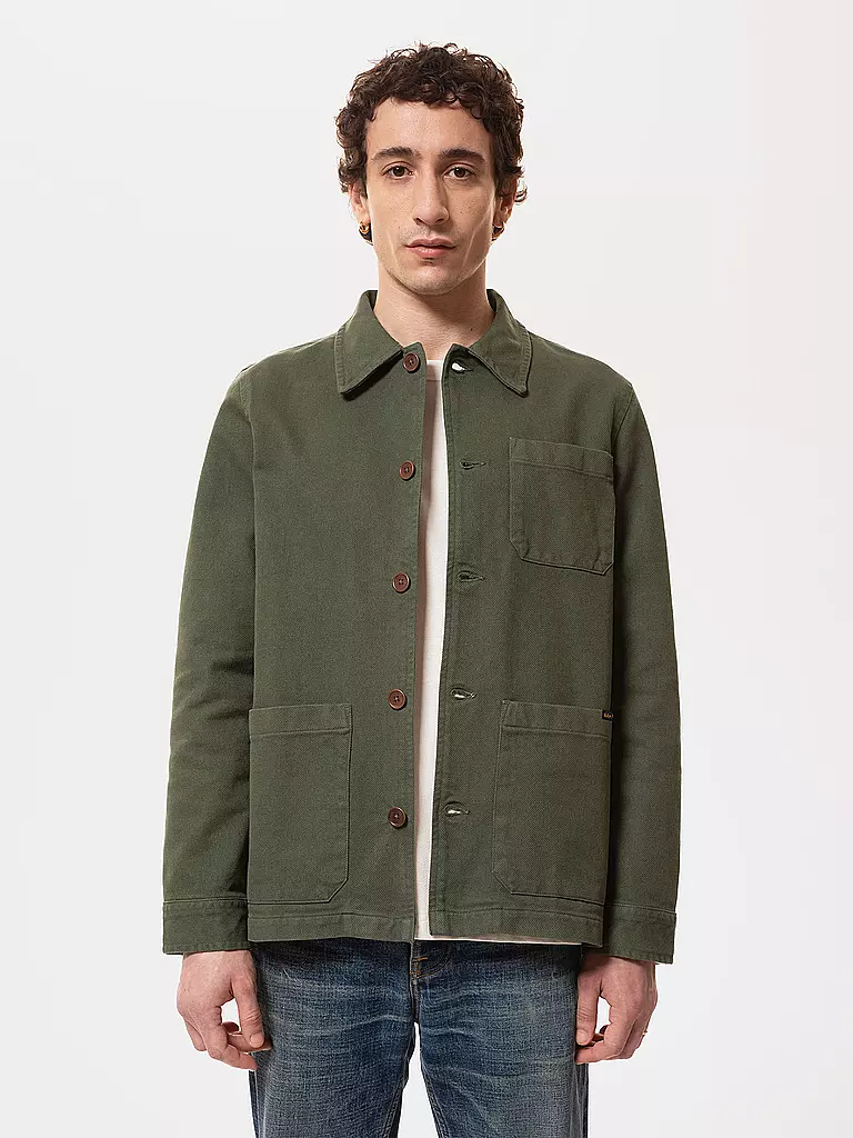 NUDIE JEANS | Overshirt Barney | grün