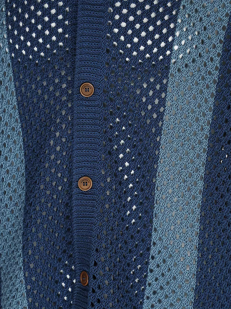 NUDIE JEANS | Strickpoloshirt | blau