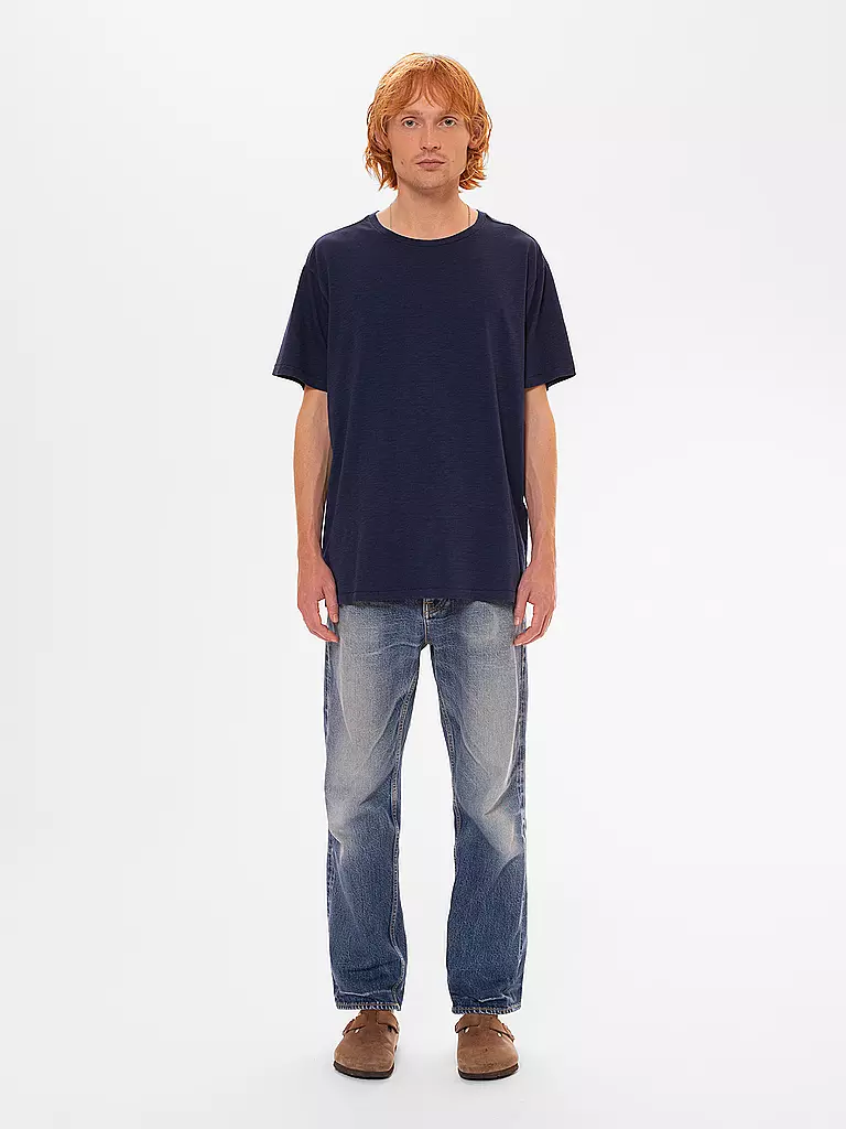 NUDIE JEANS | T-Shirt ROFFE | blau