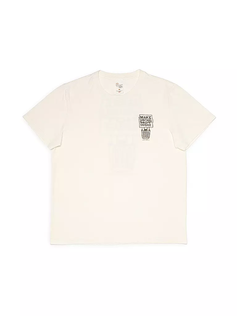 NUDIE JEANS | T-Shirt ROY GARBAGE | weiss