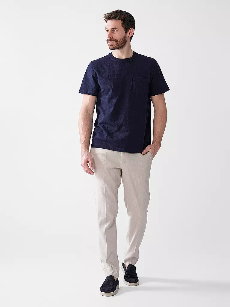 NUDIE JEANS | T-Shirt ROY | dunkelblau