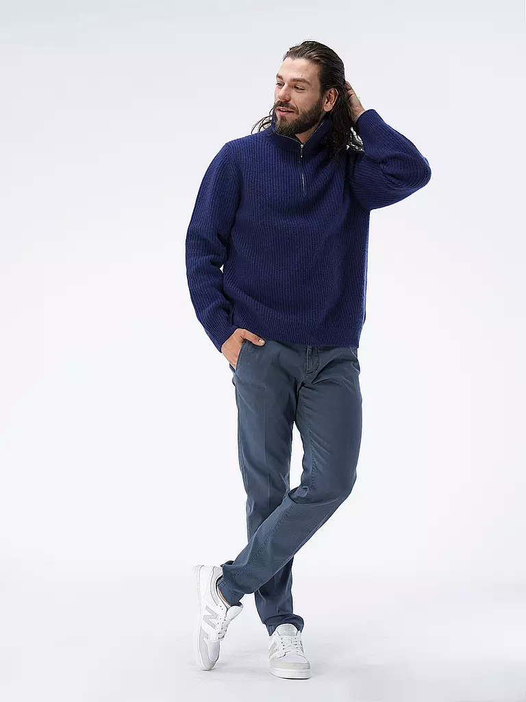 NUDIE JEANS | Troyer Pullover | blau