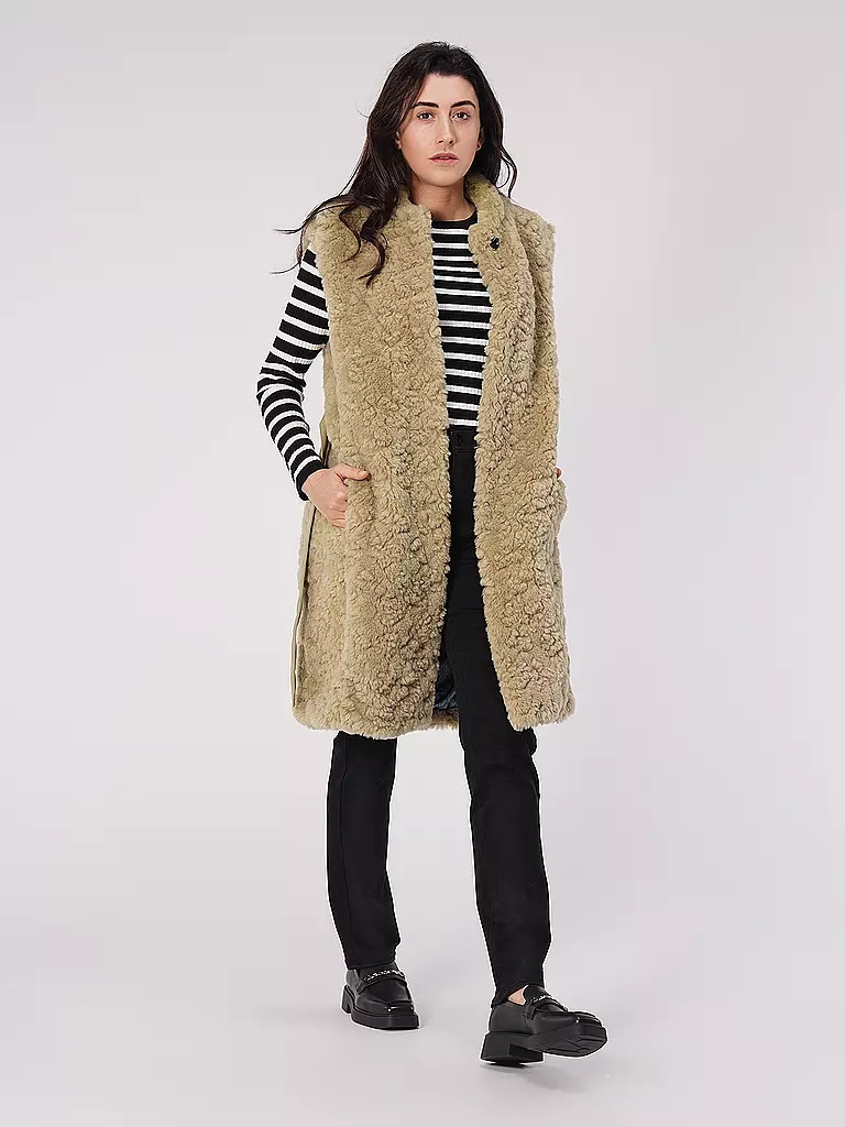 OAKWOOD | Gilet in Felloptik DESTINEE | beige