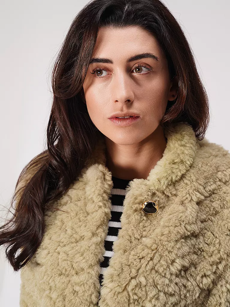 OAKWOOD | Gilet in Felloptik DESTINEE | beige