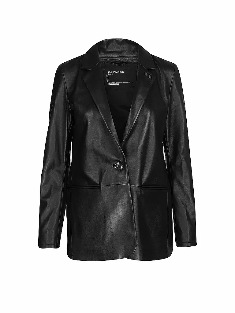 OAKWOOD | Lederblazer MEG | schwarz