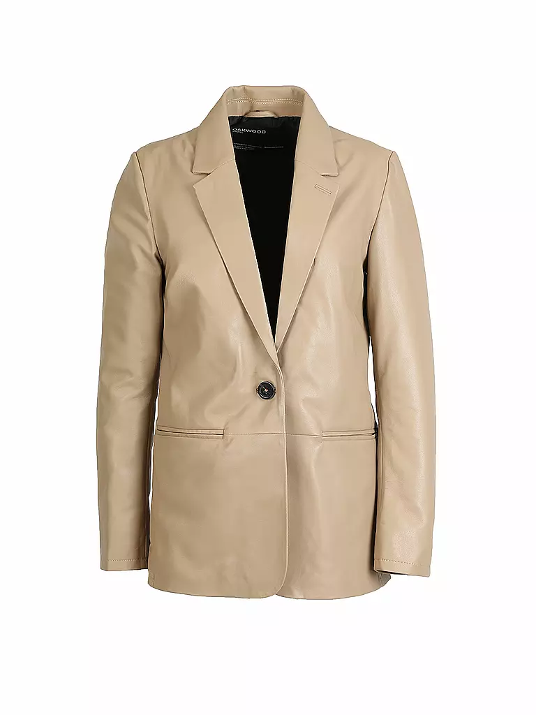 OAKWOOD | Lederblazer MEG | beige