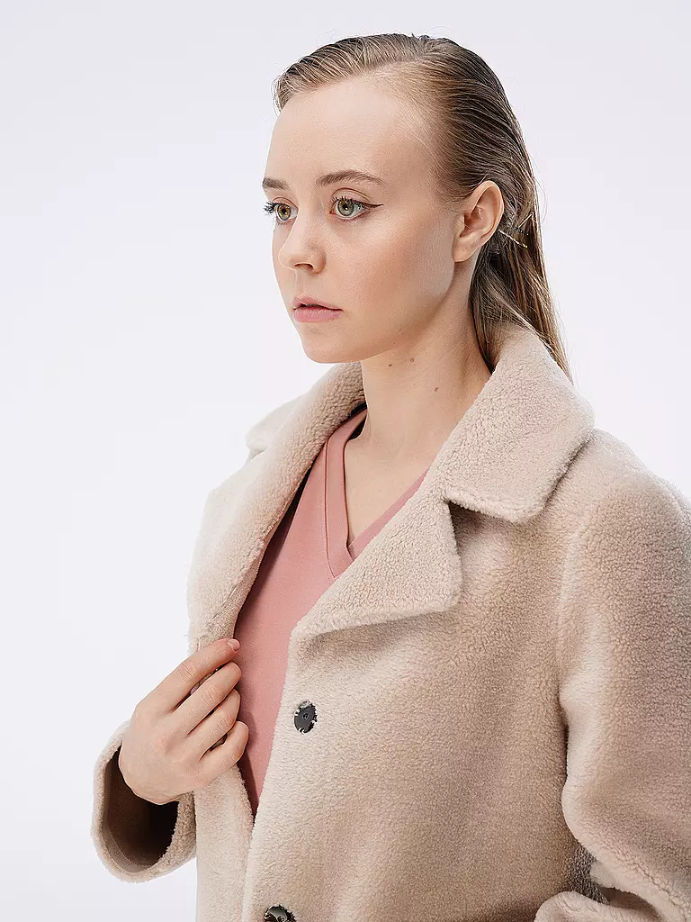 OAKWOOD | Wendemantel in Felloptik LIILY  | beige