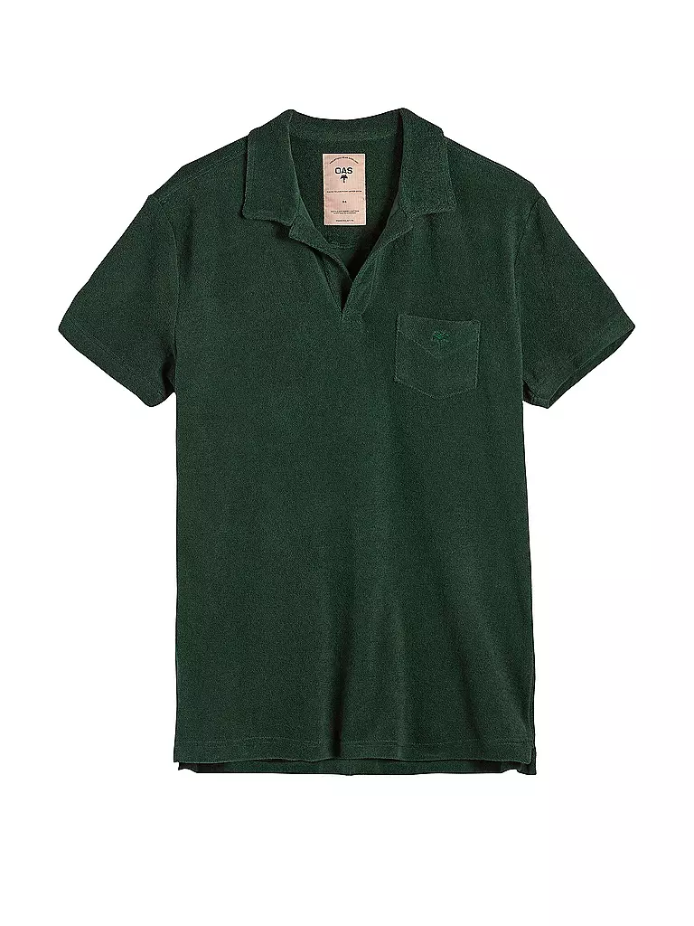 OAS | Frottee Poloshirt | grün