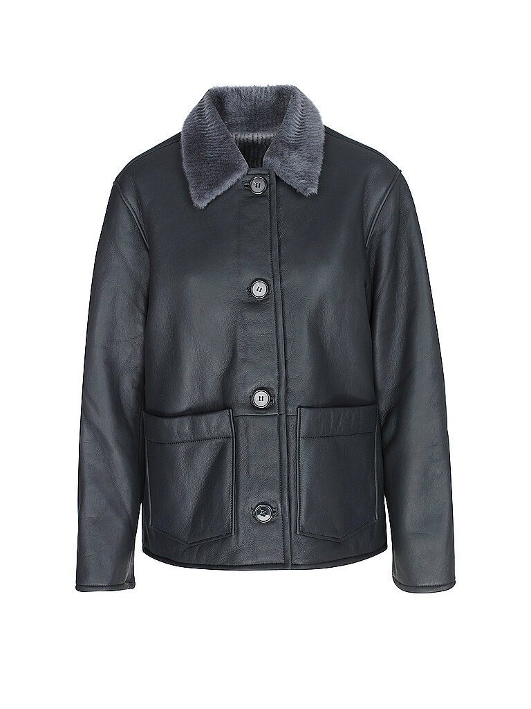 OFFICINE GENERALE Shearlingjacke  LAURENCE grau | S