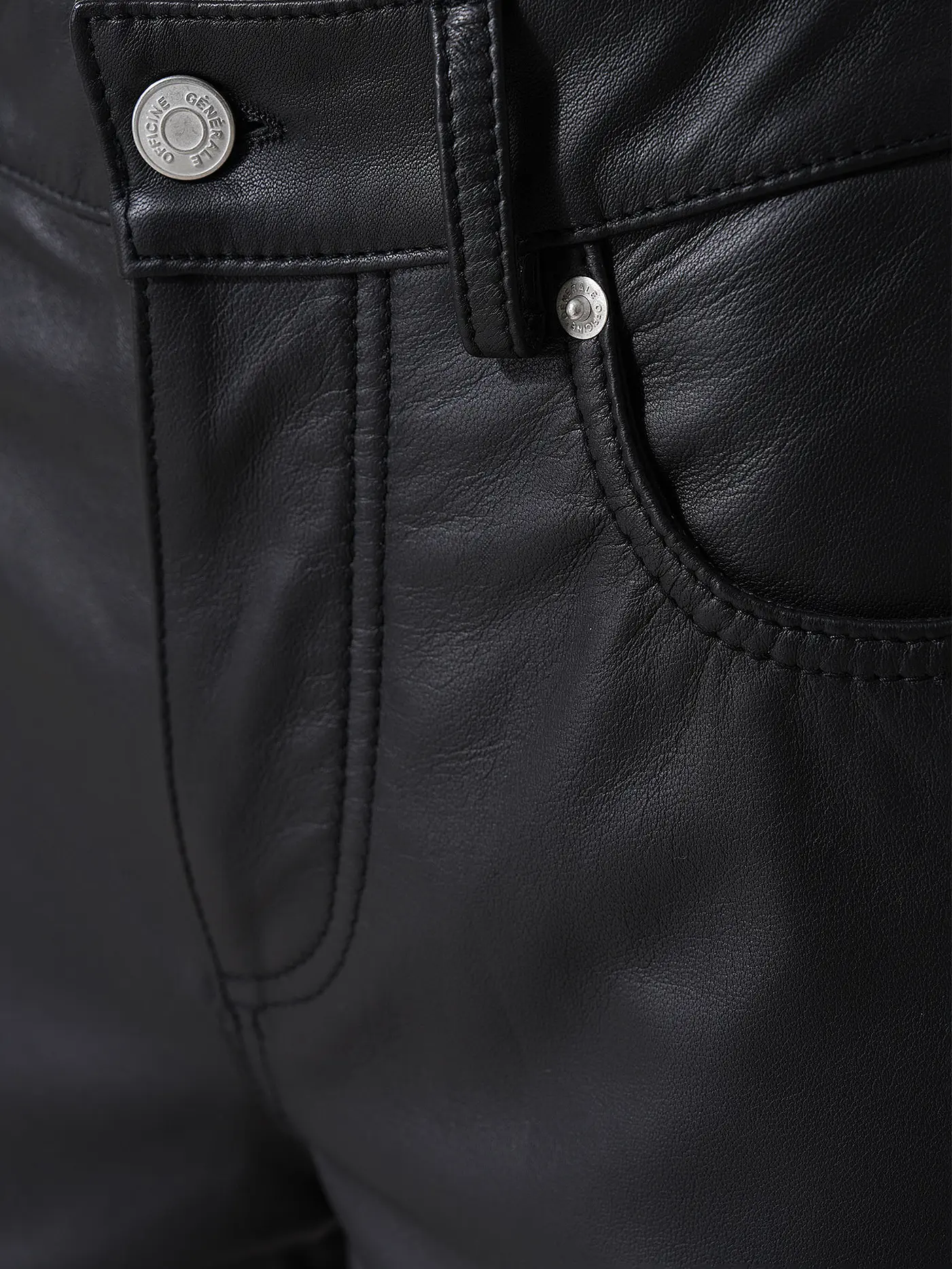 OFFICINE GENERALE | Lederhose NAOMI | schwarz