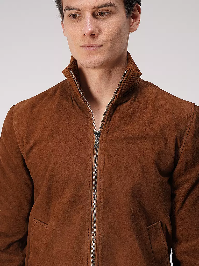 OFFICINE GENERALE | Lederjacke - Blouson  | braun