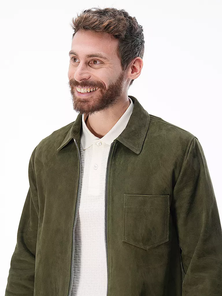 OFFICINE GENERALE | Lederjacke SID | olive