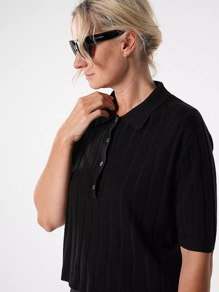 OFFICINE GENERALE | Poloshirt 3/4 Arm | schwarz
