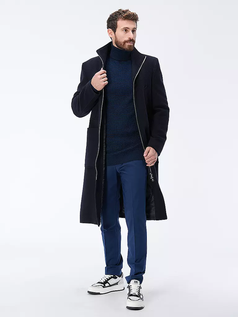 OFFICINE GENERALE | Wollmantel PHILIP MOCKNECK | dunkelblau