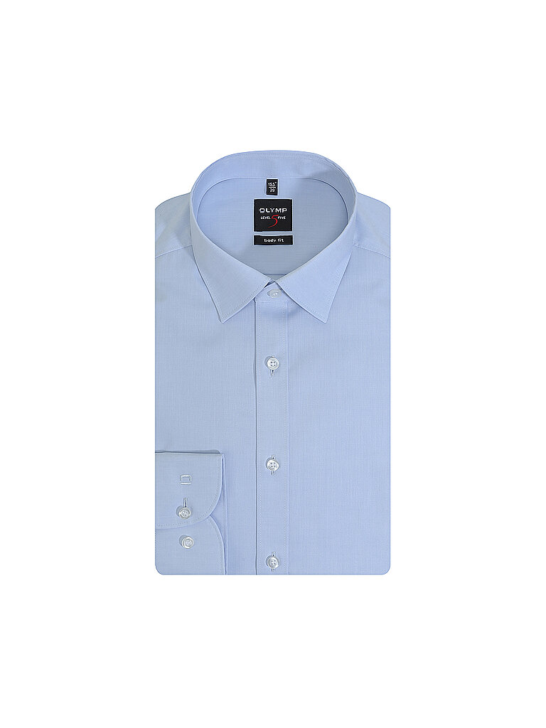 Olymp Herren Hemd Level 5 Body Fit Langarm, Bleu, 41