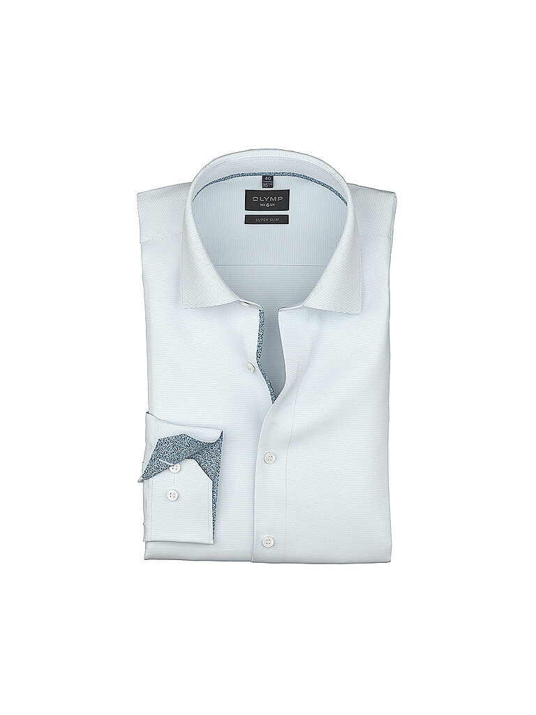 OLYMP NO.6 Hemd Super Slim Fit hellblau | 43