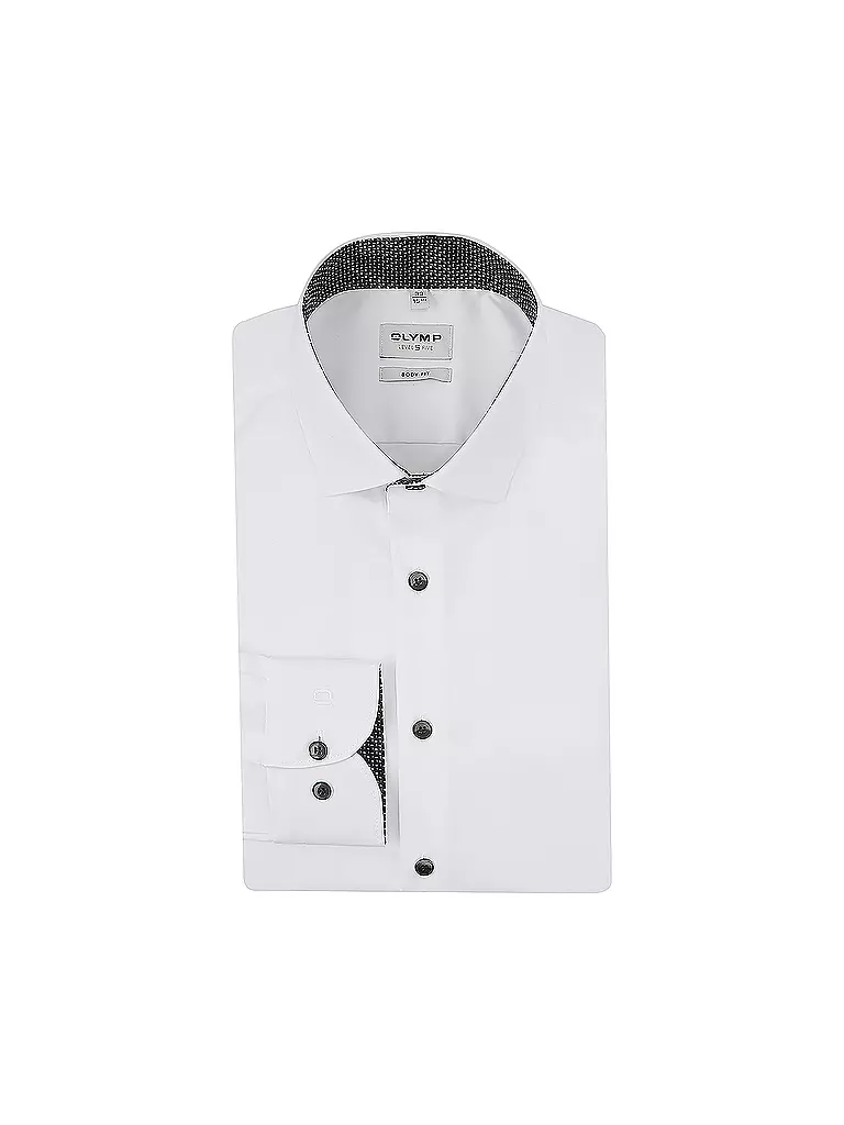 Olymp Uomo Camicia Business Level Five Body Fit - Maniche Lunghe, Twill, Colletto New York Kent, Colore Ozon 12, 41, Cotone Biologico - 2