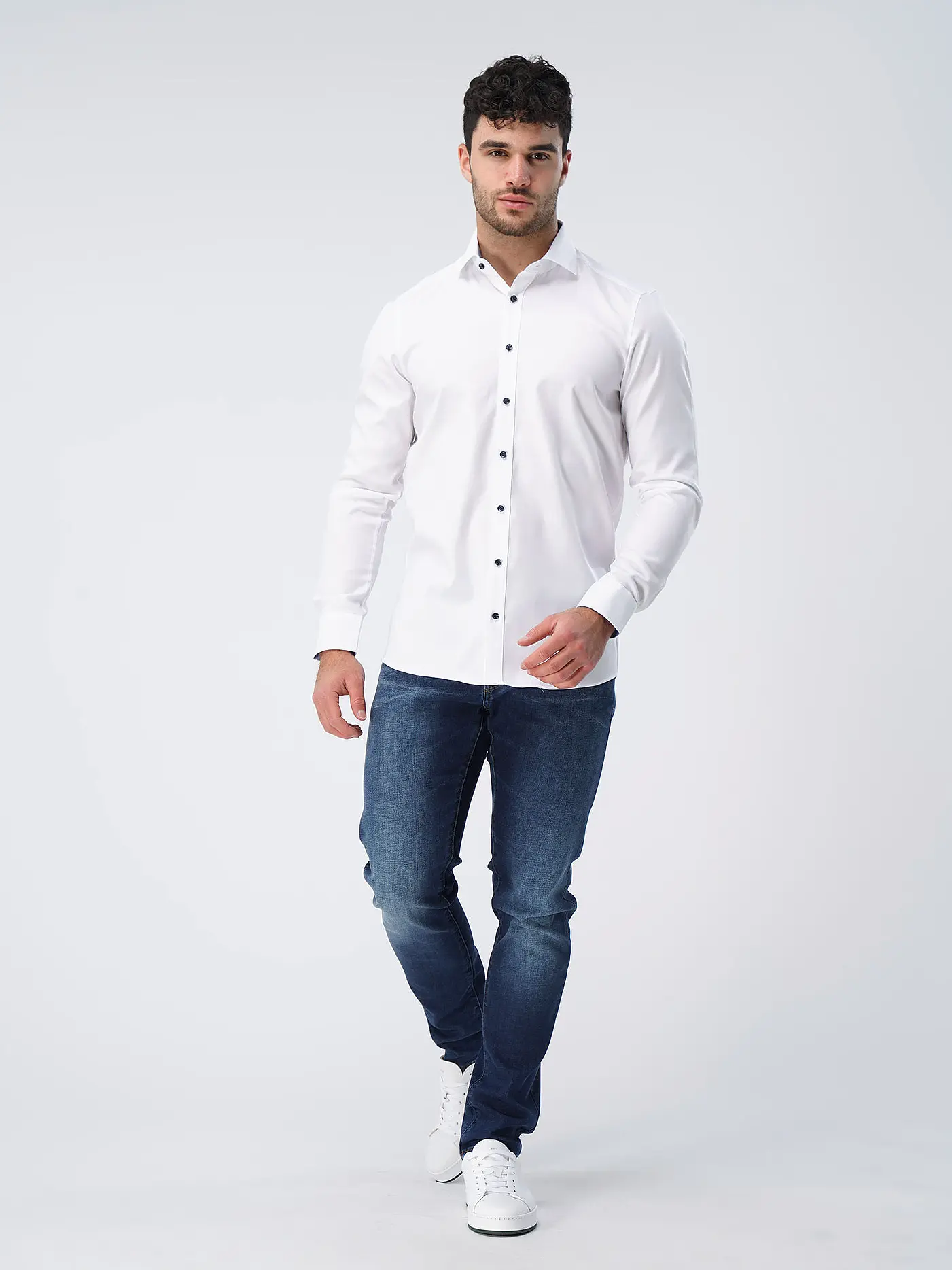 OLYMP LEVEL FIVE | Hemd Body Fit | weiss