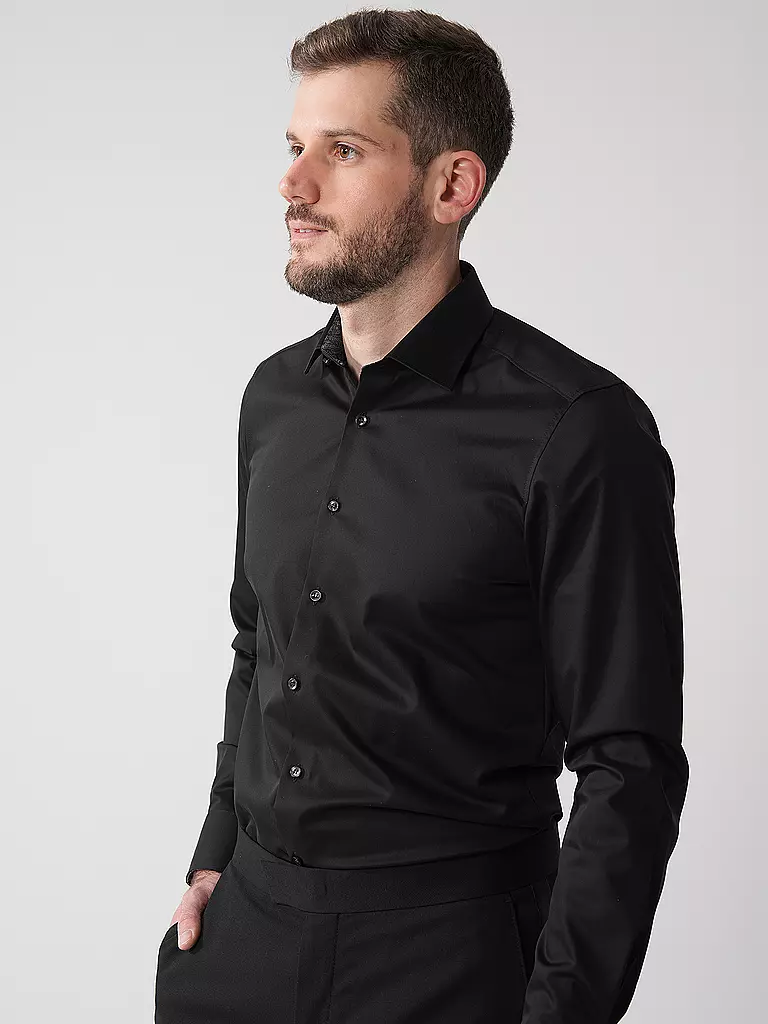 OLYMP LEVEL FIVE | Hemd Body Fit | schwarz