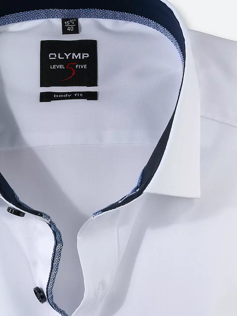 OLYMP LEVEL FIVE | Hemd Body-Fit | weiss