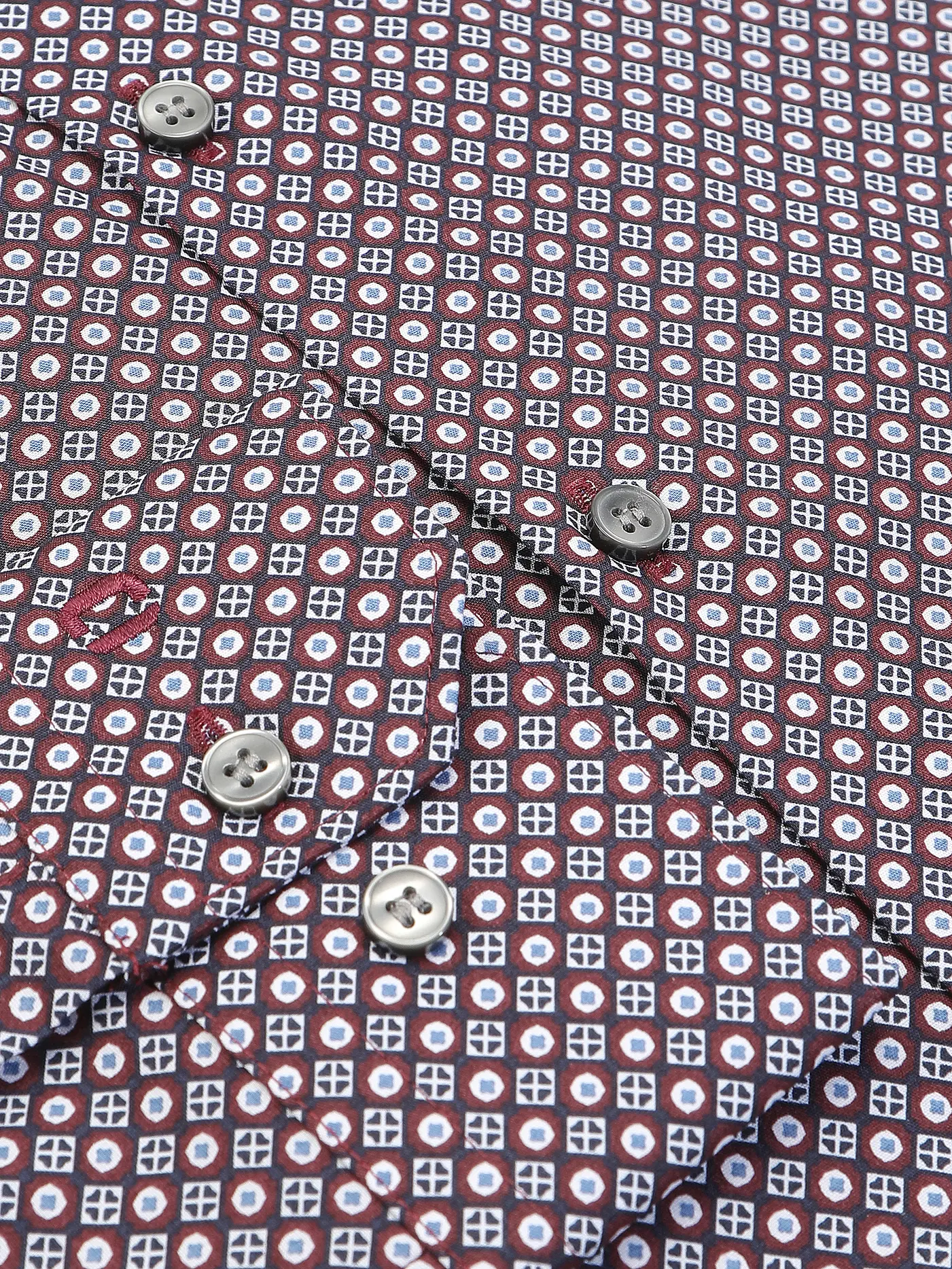 OLYMP NO.6 | Hemd Slim Fit  | dunkelrot