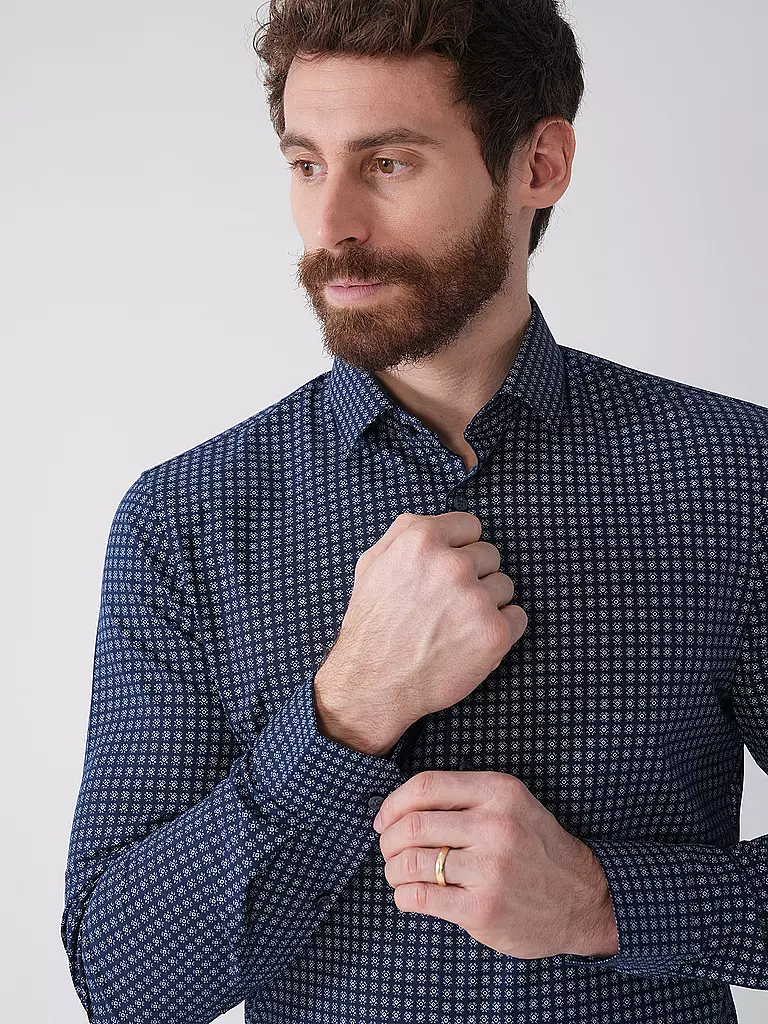 OLYMP NO.6 | Hemd Slim Fit  | dunkelblau