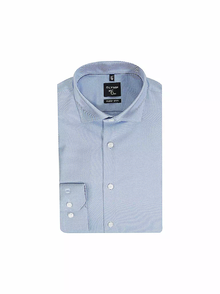OLYMP NO.6 | Hemd Super Slim Fit  | blau