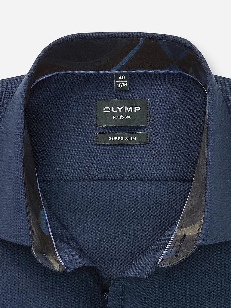 OLYMP NO.6 | Hemd Super Slim Fit  | Dunkelblau