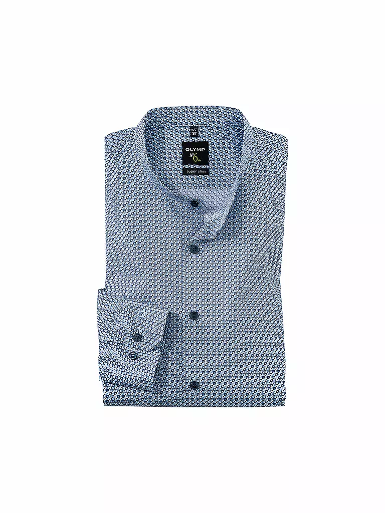 OLYMP NO.6 | Hemd Super Slim Fit | blau