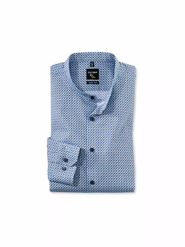 OLYMP NO.6 | Hemd Super Slim Fit | blau