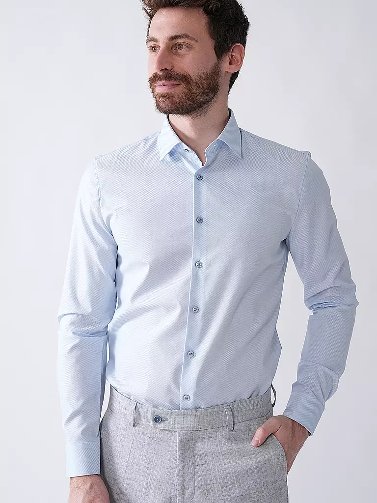 OLYMP NO.6 | Hemd Super Slim Fit | dunkelblau