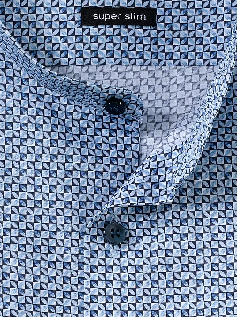 OLYMP NO.6 | Hemd Super Slim Fit | blau
