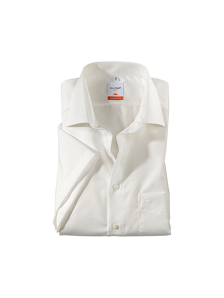 OLYMP Herren Businesshemd Langarm Luxor,Einfarbig,modern fit,New Kent,beige 21,39