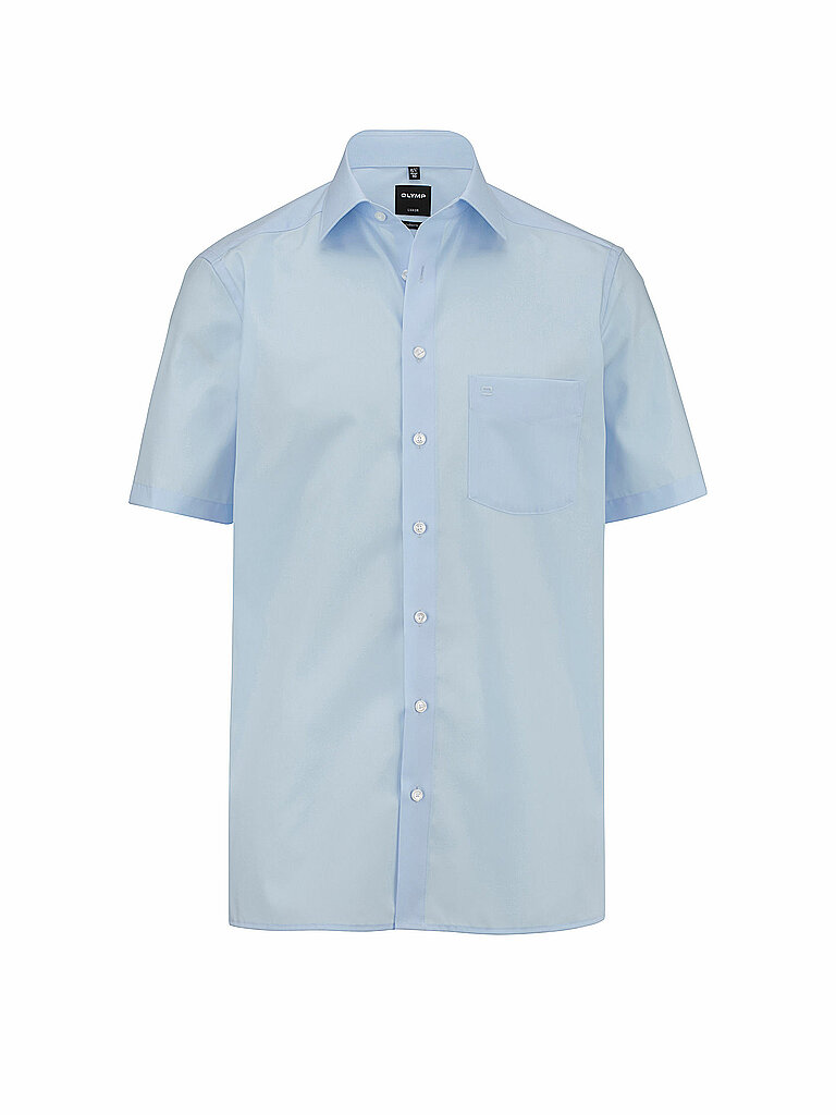OLYMP Herren Businesshemd Langarm Luxor,Einfarbig,modern fit,New Kent,blau 15,37