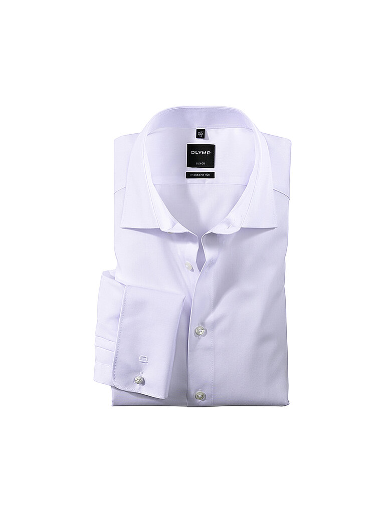 OLYMP Luxor Modern Fit Hemd weiss Einfarbig 42 - L
