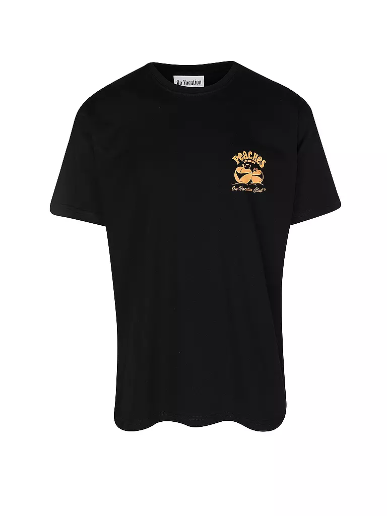 ON VACATION | T-Shirt PEACHES & BEACHES  | schwarz
